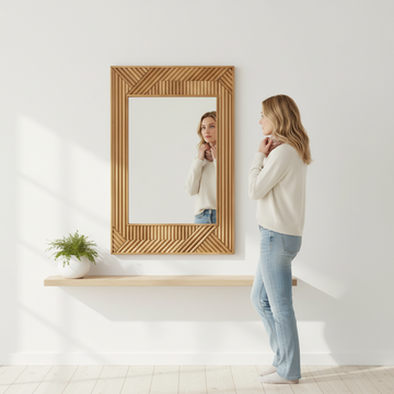 Jakara Natural Finish Wall Mirror