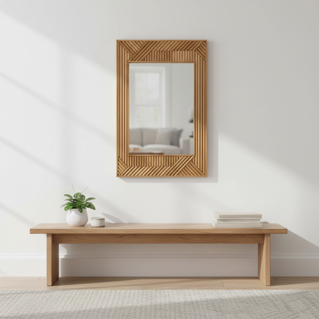 Jakara Natural Finish Wall Mirror