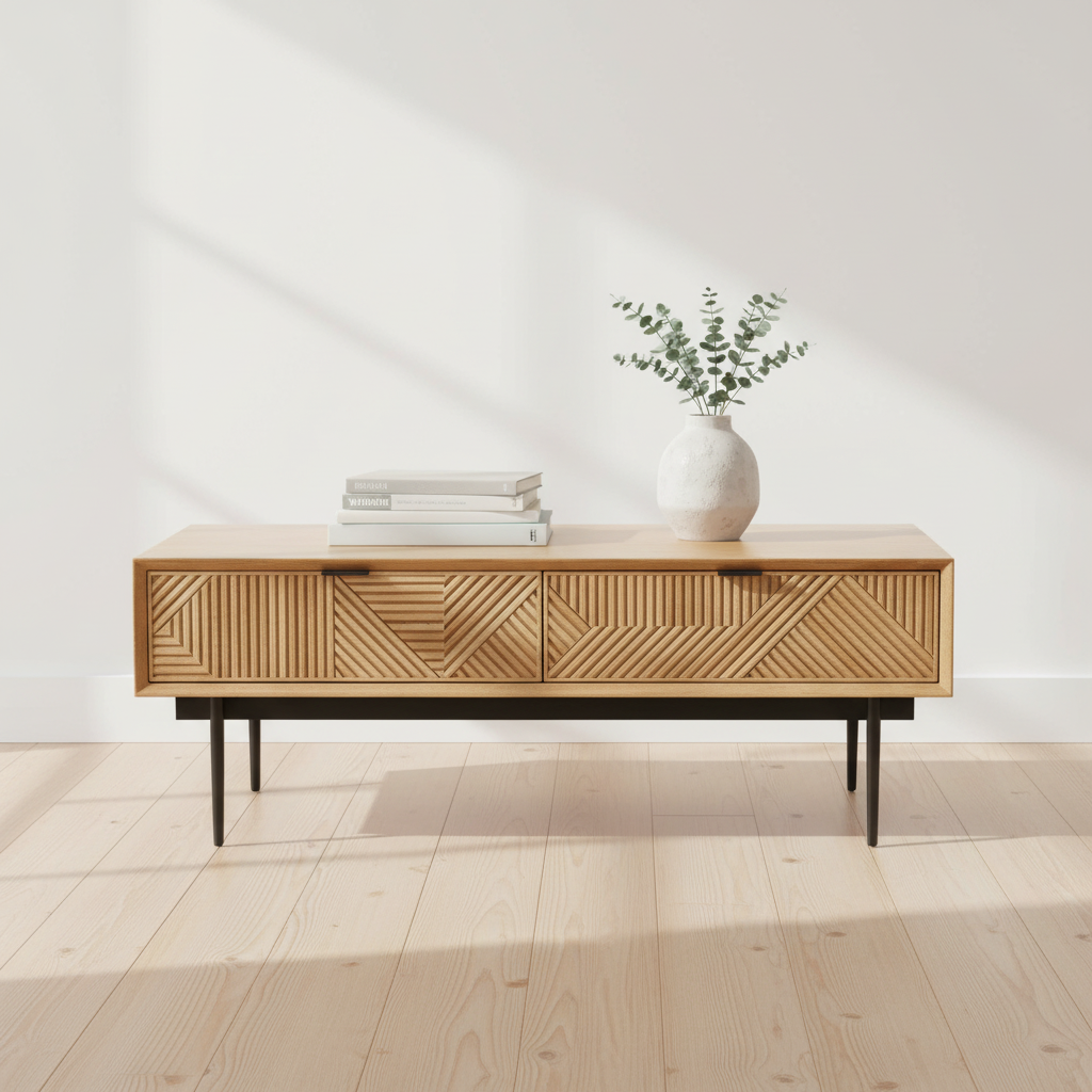 Jakara Natural Finish Wooden Coffee Table