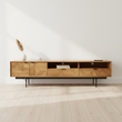 Jakara Natural Finish Wooden Media Unit