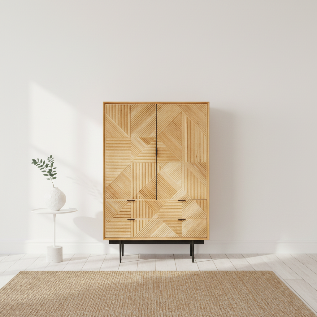 Jakara Natural Wooden Cabinet