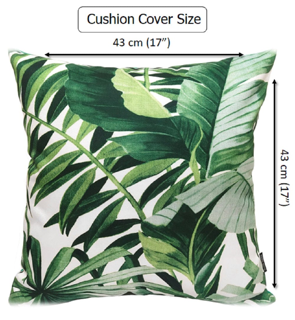 Jamil Green Outdoor Waterproof Cushions 43 x 43 cm Comfortable Durable Water - Resistant for Patio Garden Travel Beach