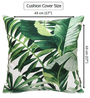 Jamil Green Outdoor Waterproof Cushions 43 x 43 cm Comfortable Durable Water-Resistant for Patio Garden Travel Beach
