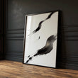Japan Art Ink Brush Solitary Figure Black White Gold-Toned Wall Art Prints | Set of 3