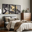 Japan Art Pine Tree & Full Moon wall art displayed on a wall in a styled room — view 7