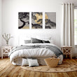 Japan Art Pine Tree & Full Moon Wall Art Prints | Set of 3