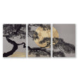 Japan Art Pine Tree & Full Moon Wall Art Prints | Set of 3