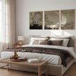 Japan Art wall art Crescent Moon & Pampas Grass Japandi Landscape displayed on a wall in a styled room