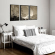 Japan Art wall art Crescent Moon & Pampas Grass Japandi Landscape displayed on a wall in a styled room — view 5