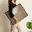 Japan Art wall art Crescent Moon & Pampas Grass Japandi Landscape displayed on a wall in a styled room — view 8