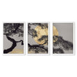 Japan Art Pine Tree & Full Moon wall art in a white frame