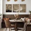 Japan Paintings Crescent Moon & Pampas Grass Japandi wall art displayed on a wall in a styled room — view 3