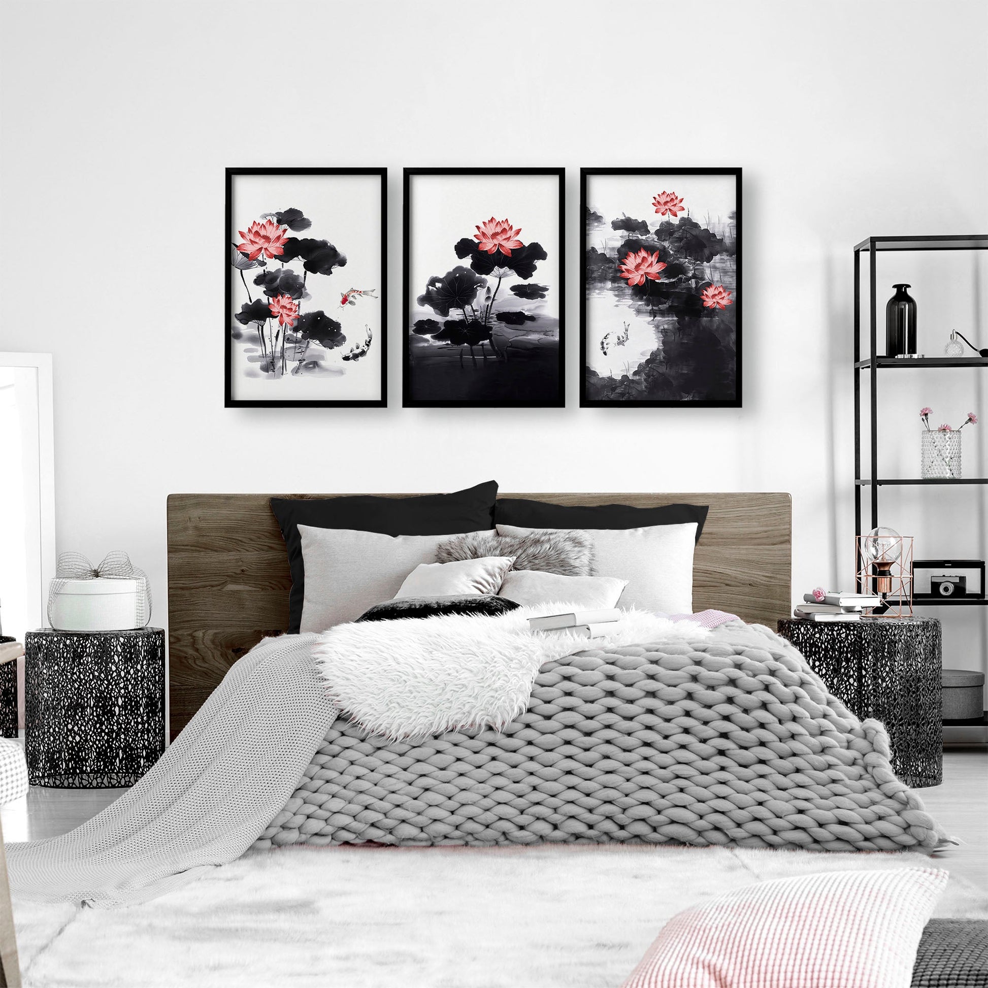 Japandi Decor | Set of 3 Asian Inspired Wall art Prints