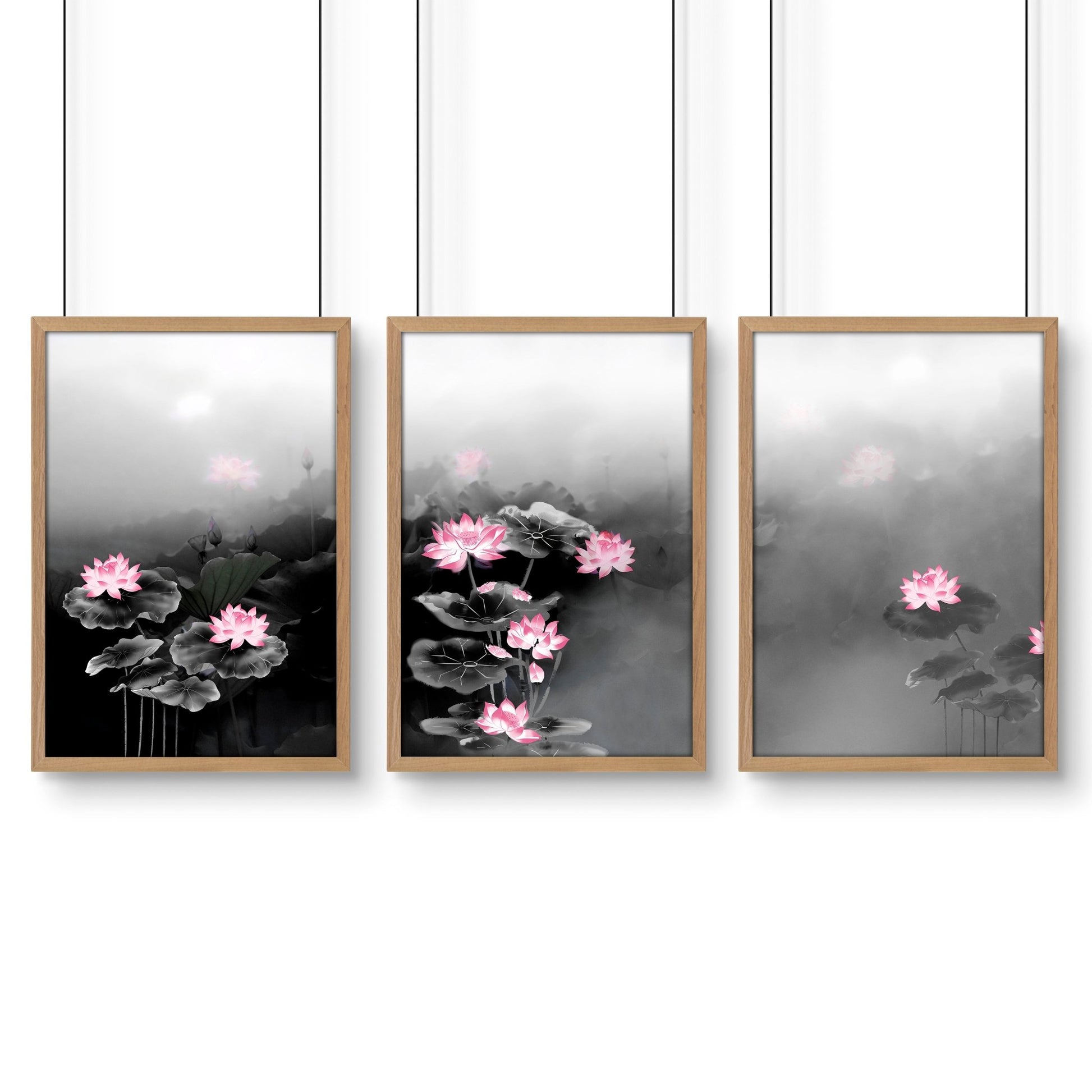 Japandi Interiors | Set of 3 Asian Inspired Wall art Prints