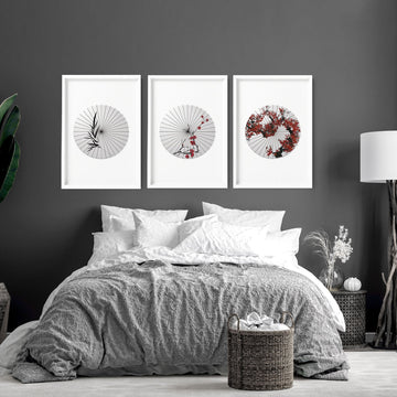 Japanese Traditional Painting | Set of 3 wall art prints