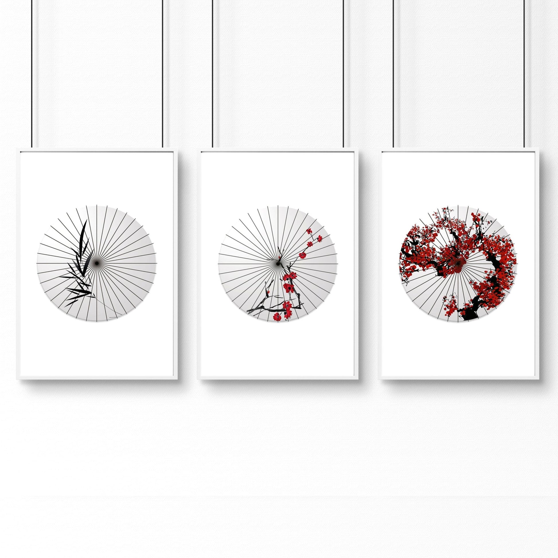 Japanese Traditional Painting | Set of 3 wall art prints