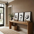 Japanese Wall Art Canvas Zen Enso Circle Ink Brush Blossom & Waterfall displayed on a wall in a styled room — view 10