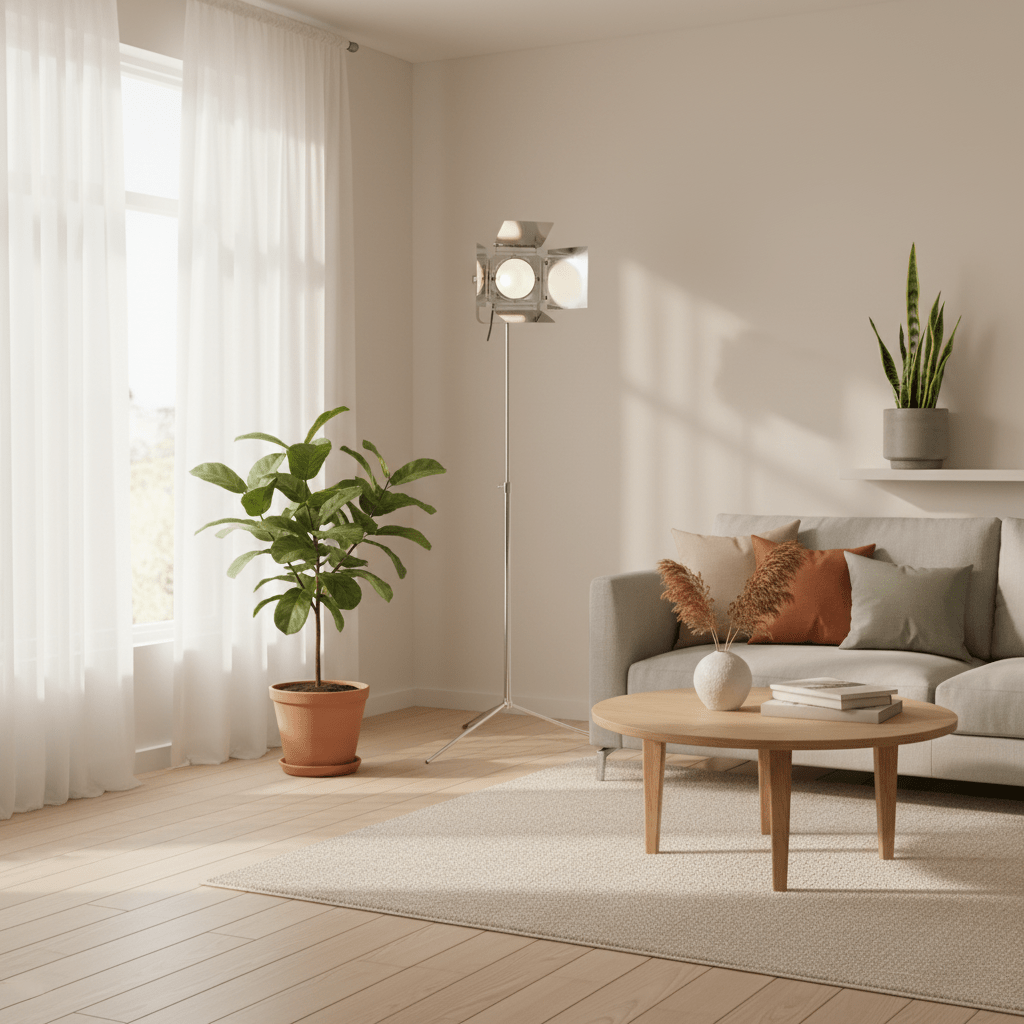 Jarah Spotlight Chrome Floor Lamp