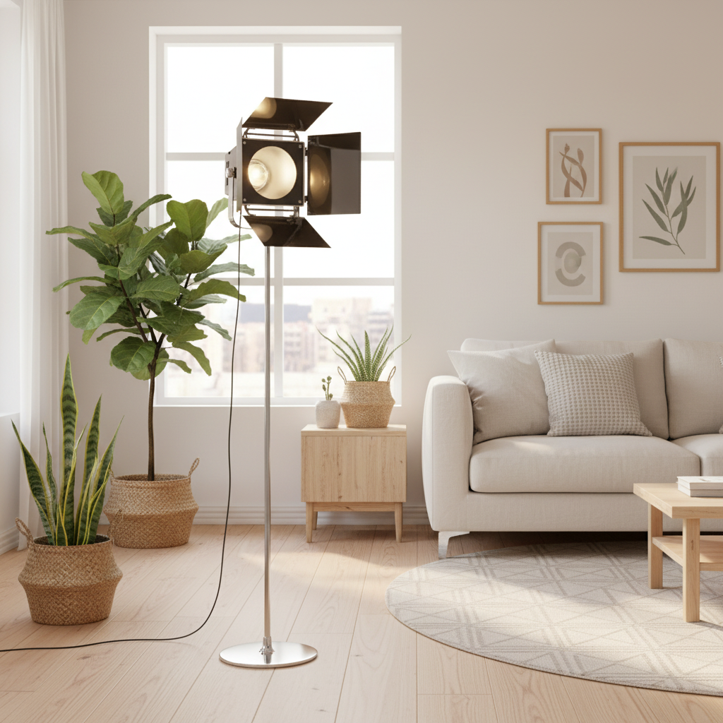 Jarah Spotlight Black Floor Lamp