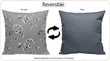 Jardin Silver Waterproof Outdoor and Indoor Cushions 17x17 Inch Weather - Resistant Patio Garden Balcony Seating Premium Hollow - Fibre Decorative Pillows
