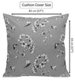 Jardin Silver Waterproof Outdoor and Indoor Cushions 17x17 Inch Weather - Resistant Patio Garden Balcony Seating Premium Hollow - Fibre Decorative Pillows