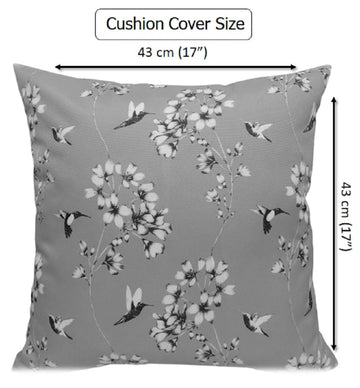 Jardin Silver Waterproof Outdoor and Indoor Cushions 17x17 Inch Weather-Resistant Patio Garden Balcony Seating Premium Hollow-Fibre Decorative Pillows