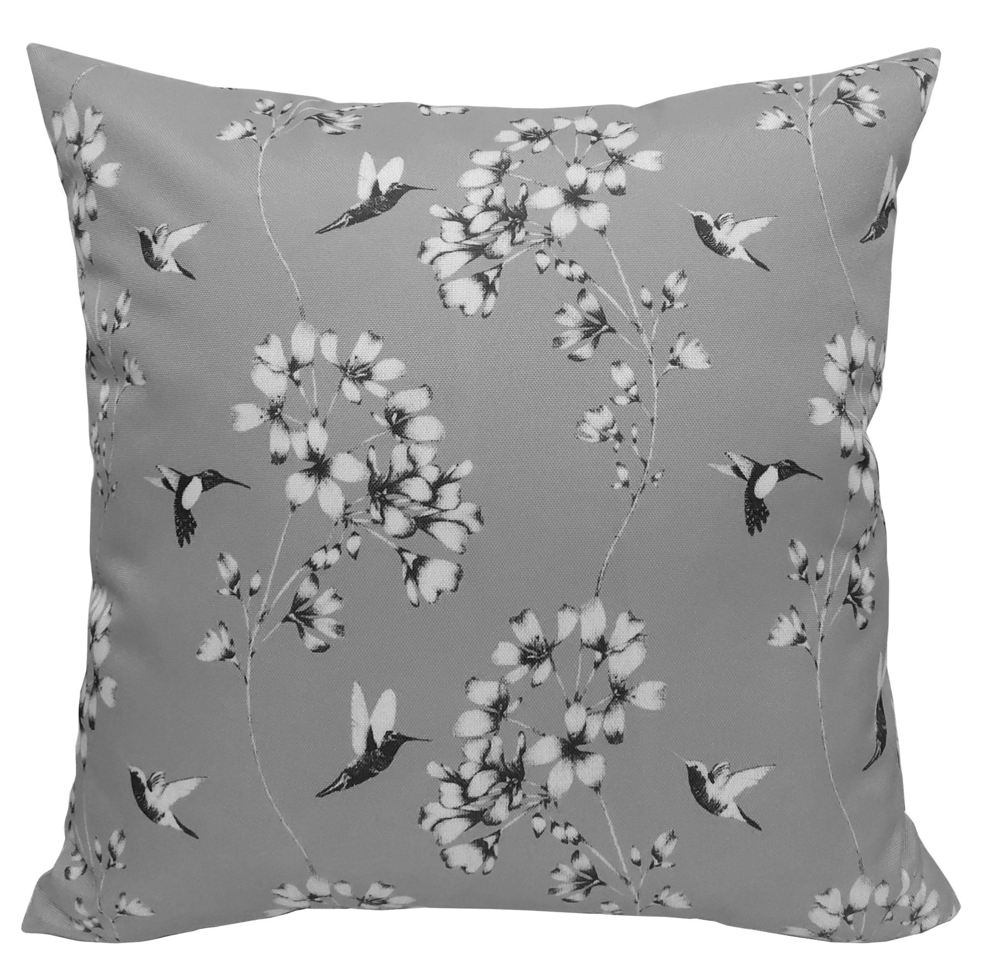 Jardin Silver Waterproof Outdoor and Indoor Cushions 17x17 Inch Weather - Resistant Patio Garden Balcony Seating Premium Hollow - Fibre Decorative Pillows