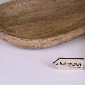 Jarita Oval Shaped Wooden Serving Dishes Set of 2