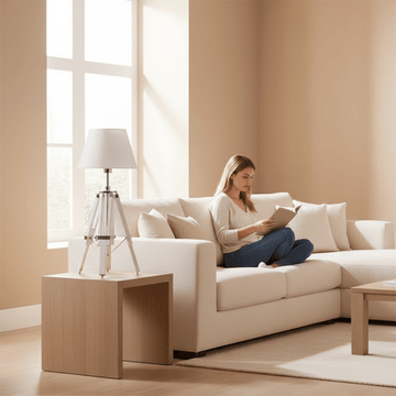 Jasper White Tripod Base Feature Lamp