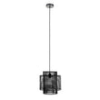 Jaya Black Rattan Overlapping Pendant Lamp