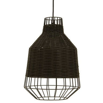 Jaya Black Rattan Pendant Lamp