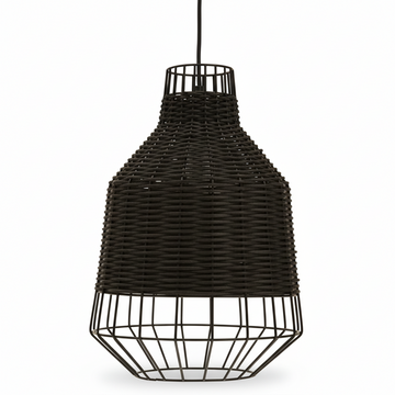 Jaya Black Rattan Pendant Lamp