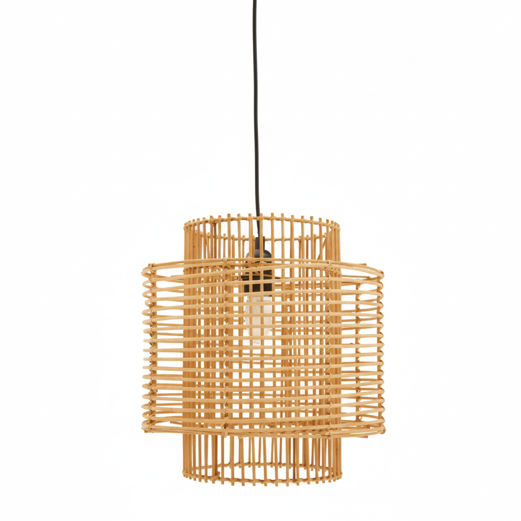 Jaya Natural Rattan Overlapping Pendant Lamp
