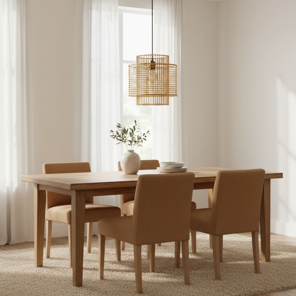 Jaya Natural Rattan Overlapping Pendant Lamp