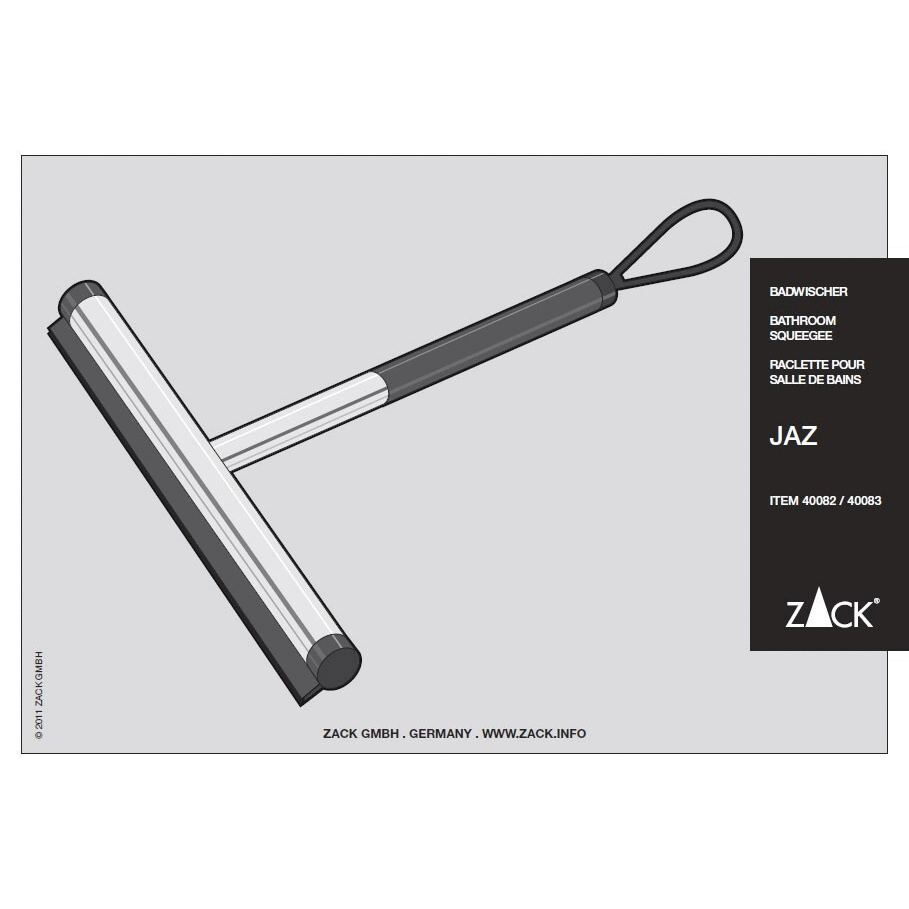 Jaz Polished Stainless Steel Short Handle Squeegee 40082