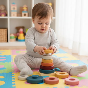 Jenga Childrens Intelligence Baby Early Education Toys Silicone Blocks