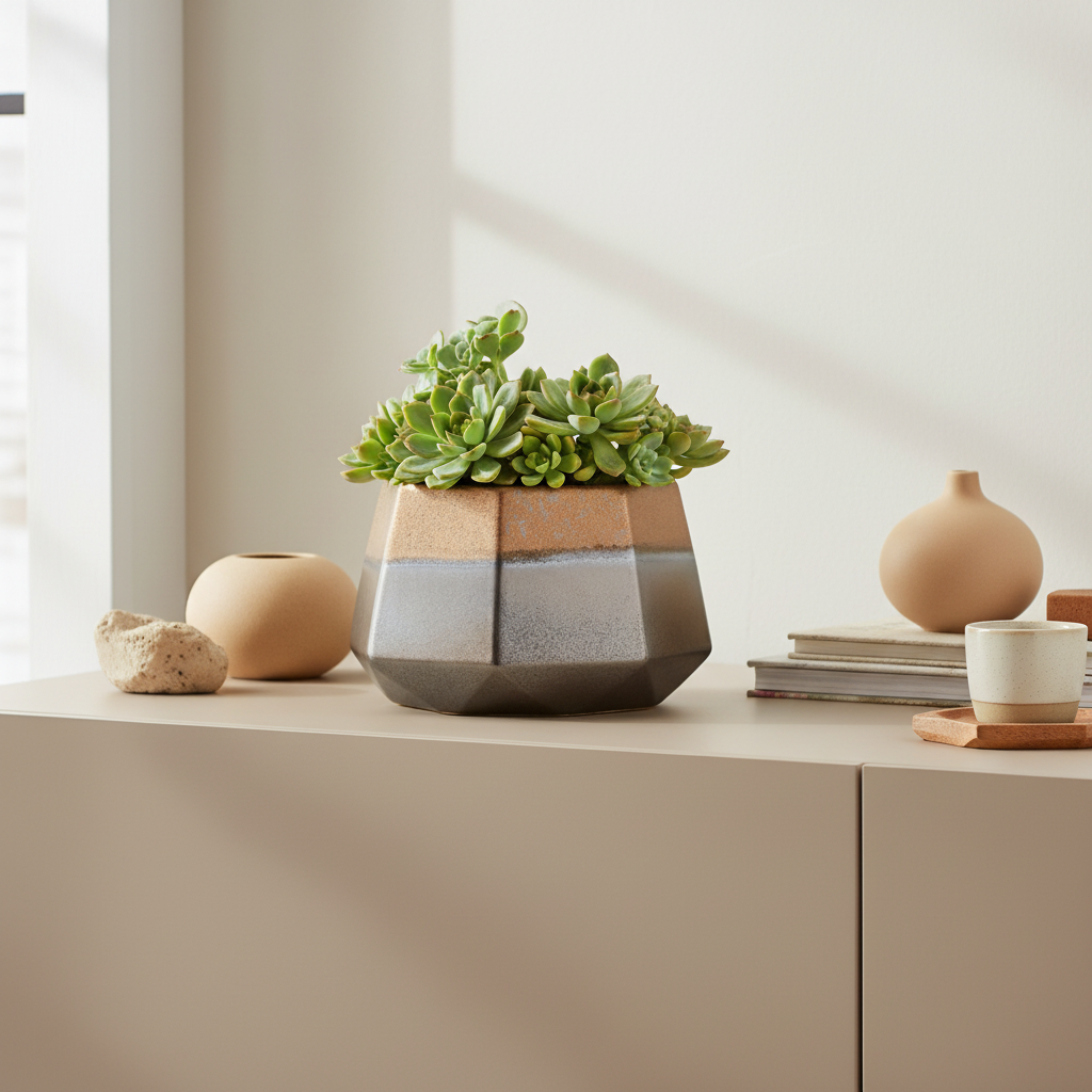 Jet Large Metallic Planter