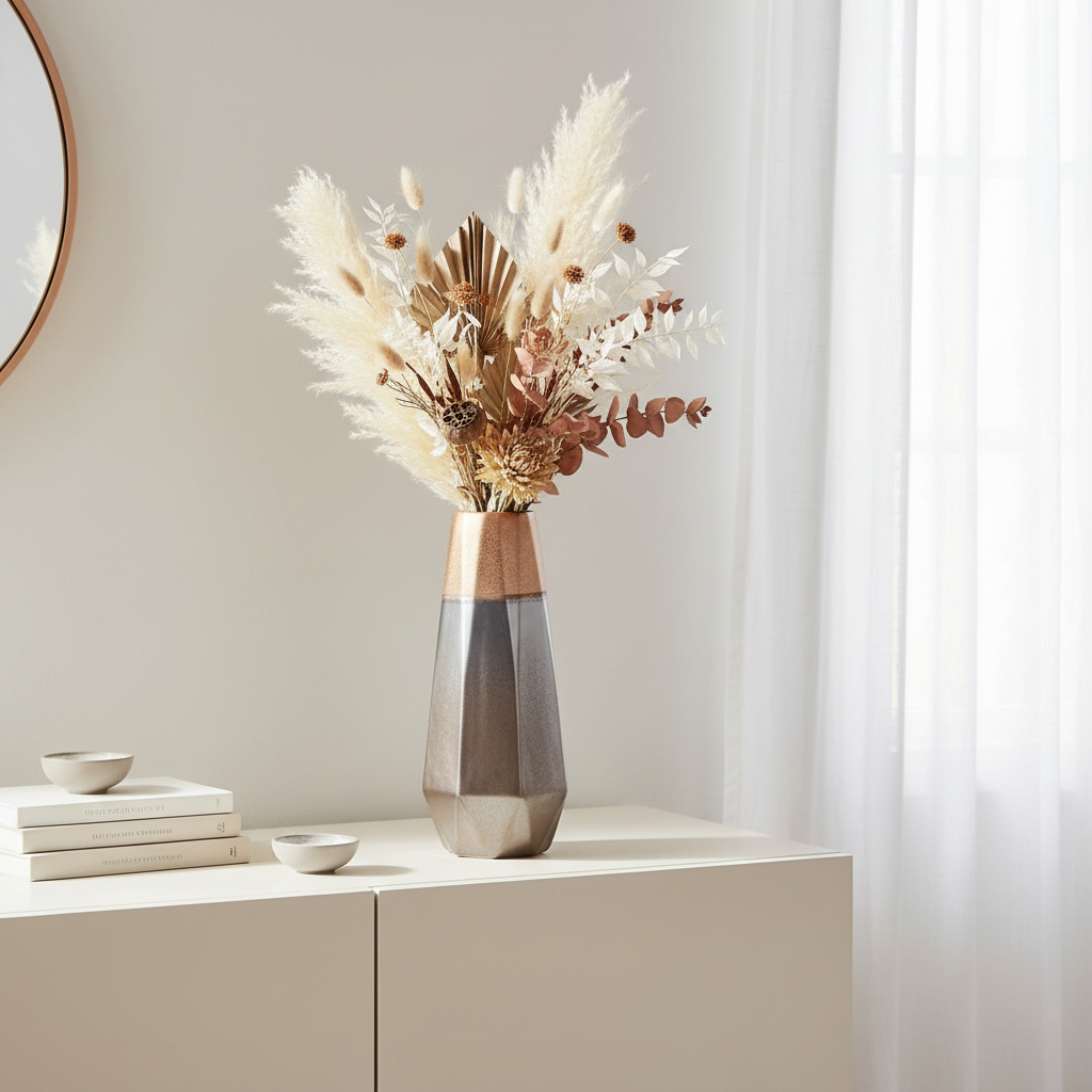 Jet Large Metallic Vase