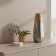 Jet Large Metallic Vase