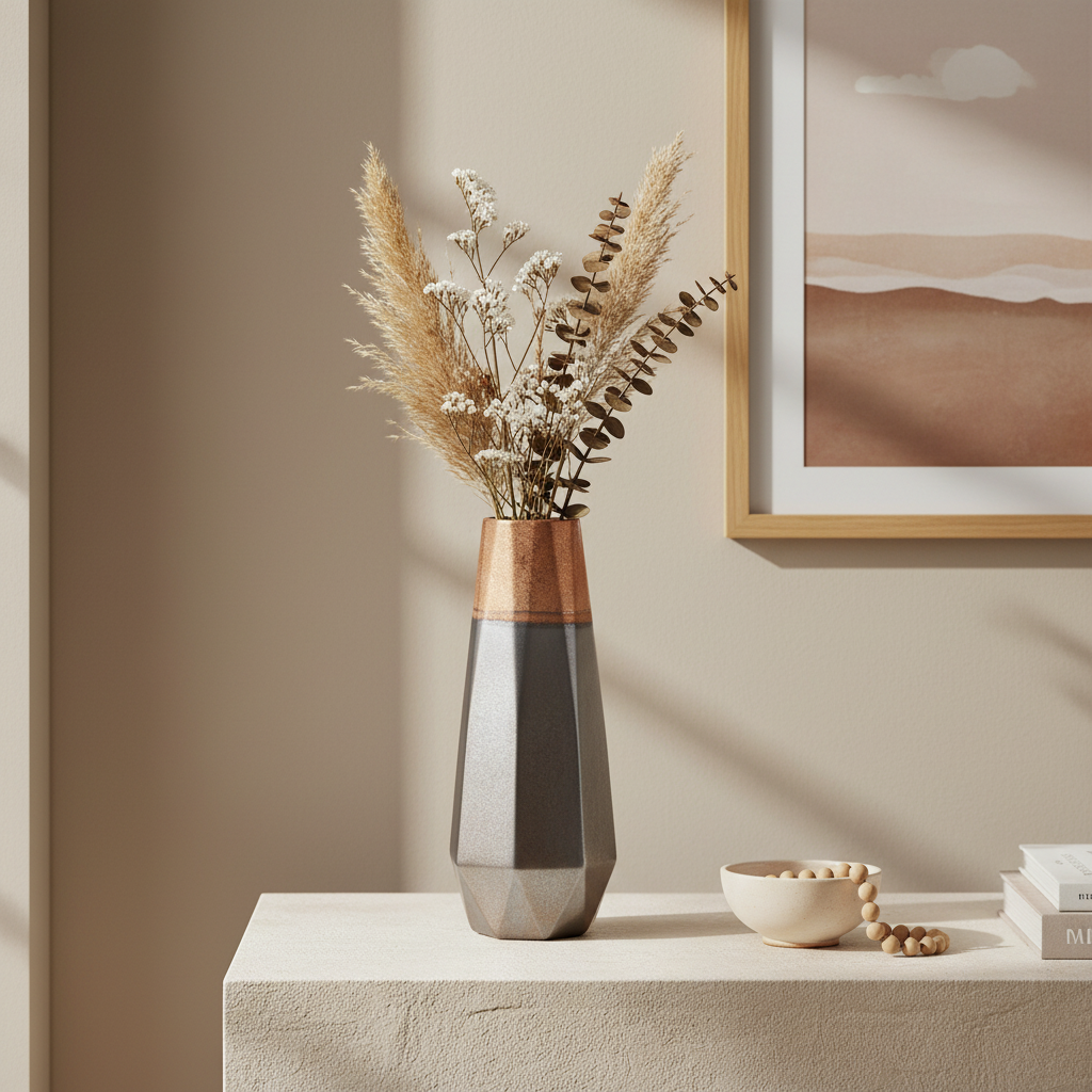 Jet Small Metallic Vase