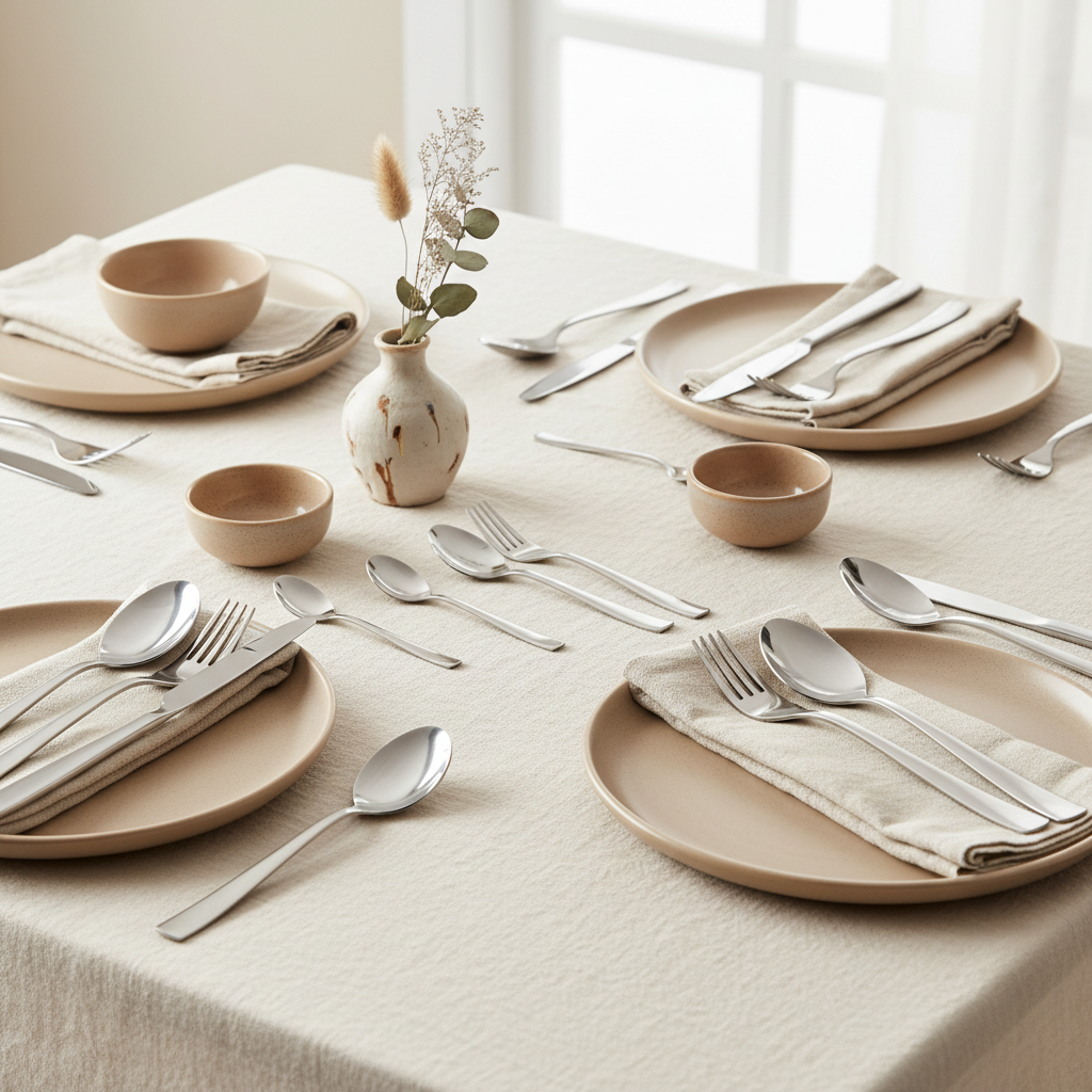 Jewel 24Pc Silver Finish Cutlery Set