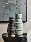 Kaga Black Earthenware Vase