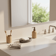 Kamal Dark Grey Marble Effect Soap Dish