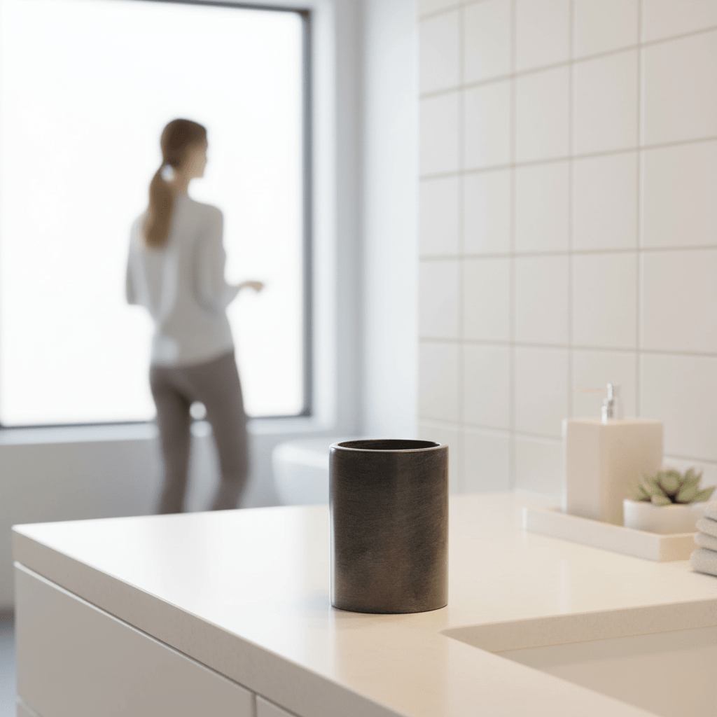 Kamal Dark Grey Marble Effect Tumbler