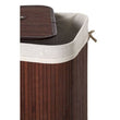 Kankyo Dark Brown Bamboo Corner Laundry Hamper
