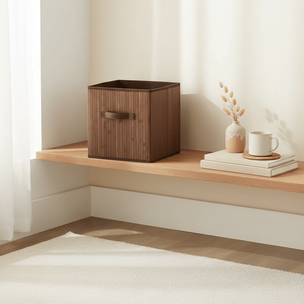Kankyo Dark Brown Bamboo Storage Box