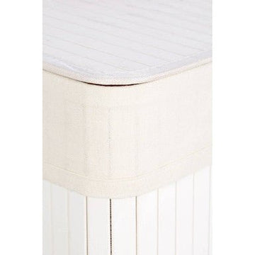 Kankyo White Bamboo Laundry Hamper