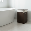 Kankyo Dark Brown Bamboo Corner Laundry Hamper