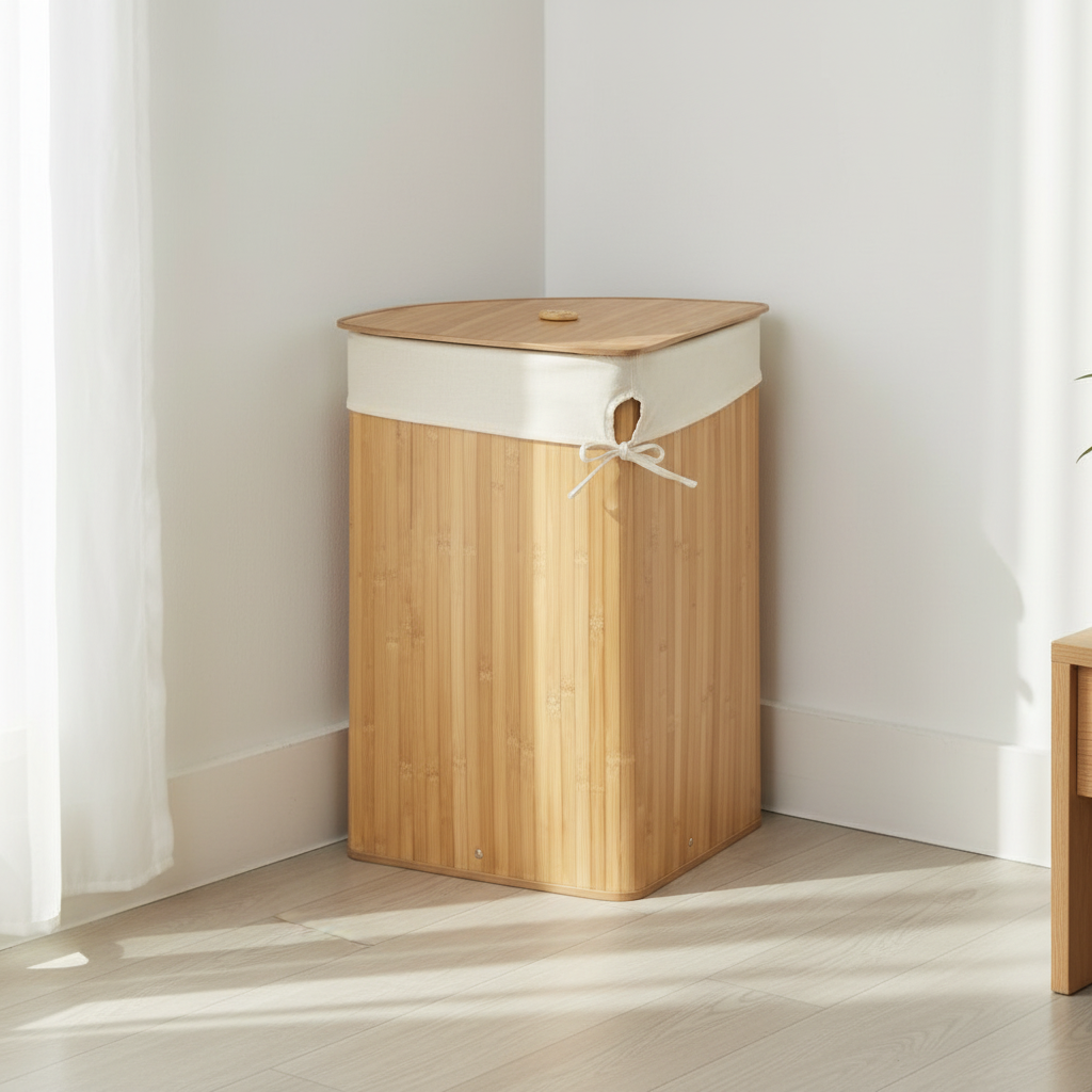 Kankyo Natural Bamboo Corner Laundry Ham