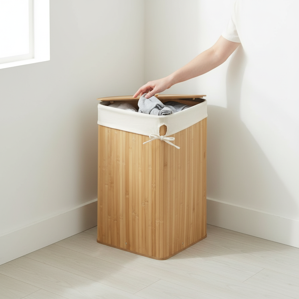 Kankyo Natural Bamboo Corner Laundry Ham